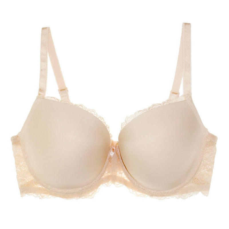 Flattering and Supportive: Underwired Plus Size Lace Bra | Your Ultimate Comfort and Style (Khaki)