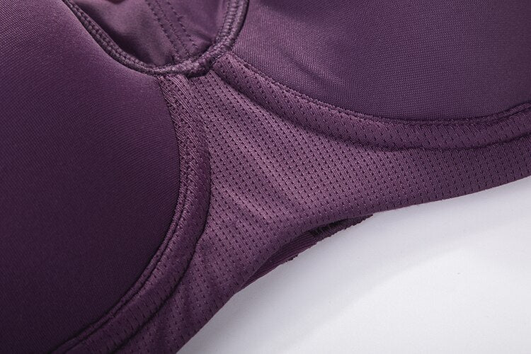 SS Online Trading - SSHK Shop - Plus size moisture-wicking lightly padded underwire racerback high impact sports bra (Size 32C - 42G)