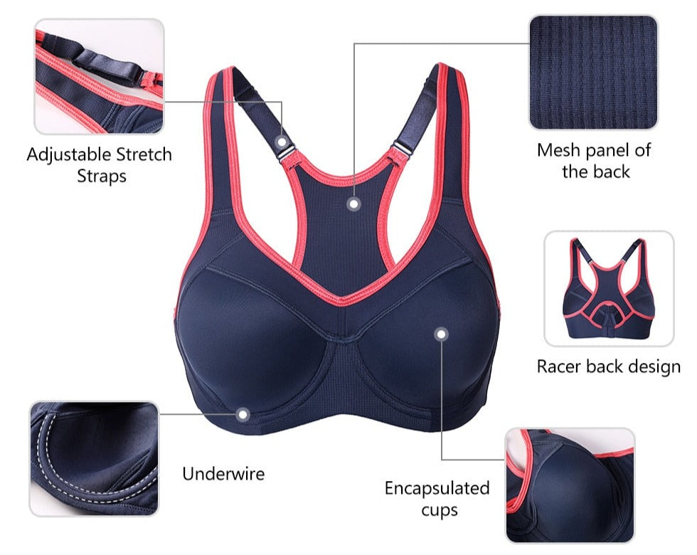 SS Online Trading - SSHK Shop - Plus size underwired high impact sports bras