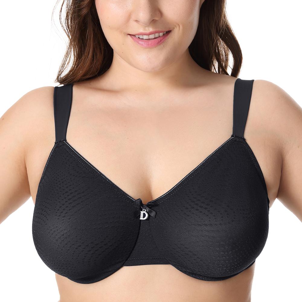 Plus size full cup sheer minimizer underwired bra (Size 34-44, C-F