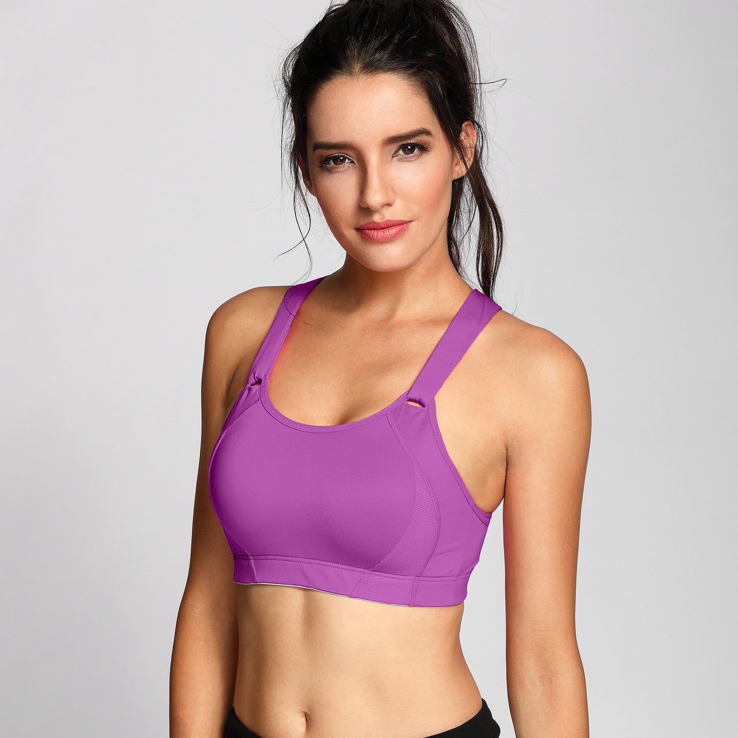 SS Online Trading - SSHK Shop - Plus size high impact wireless full cup lightly padded sports bra (Size 32C - 42E)