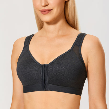 SS Online Trading - SSHK Shop -Plus size full cup front closure X back non-padded wireless bra