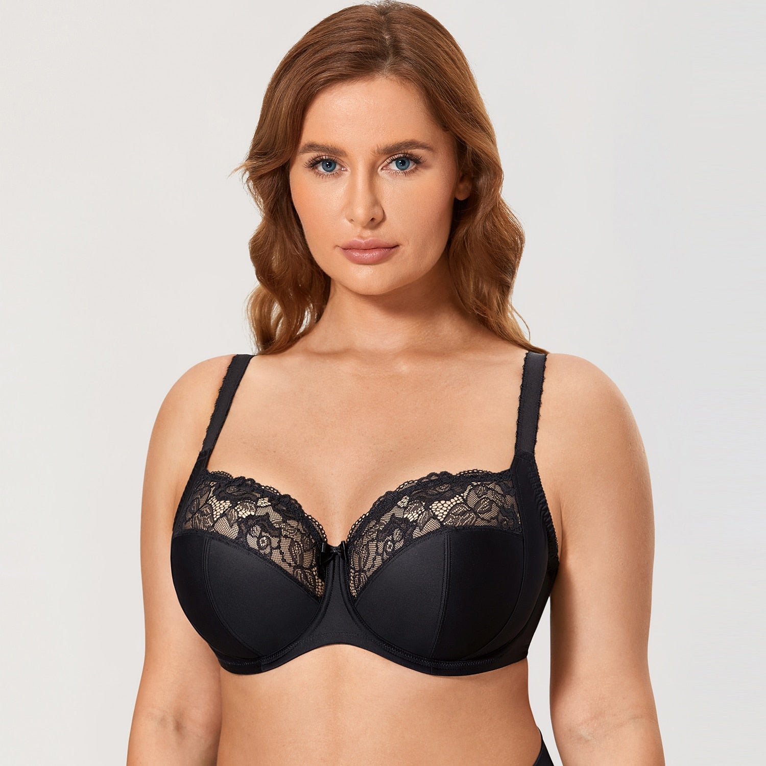 Plus Size Underwired Full Cup Lace Bra (Size 32/75 44/100,, 44% OFF