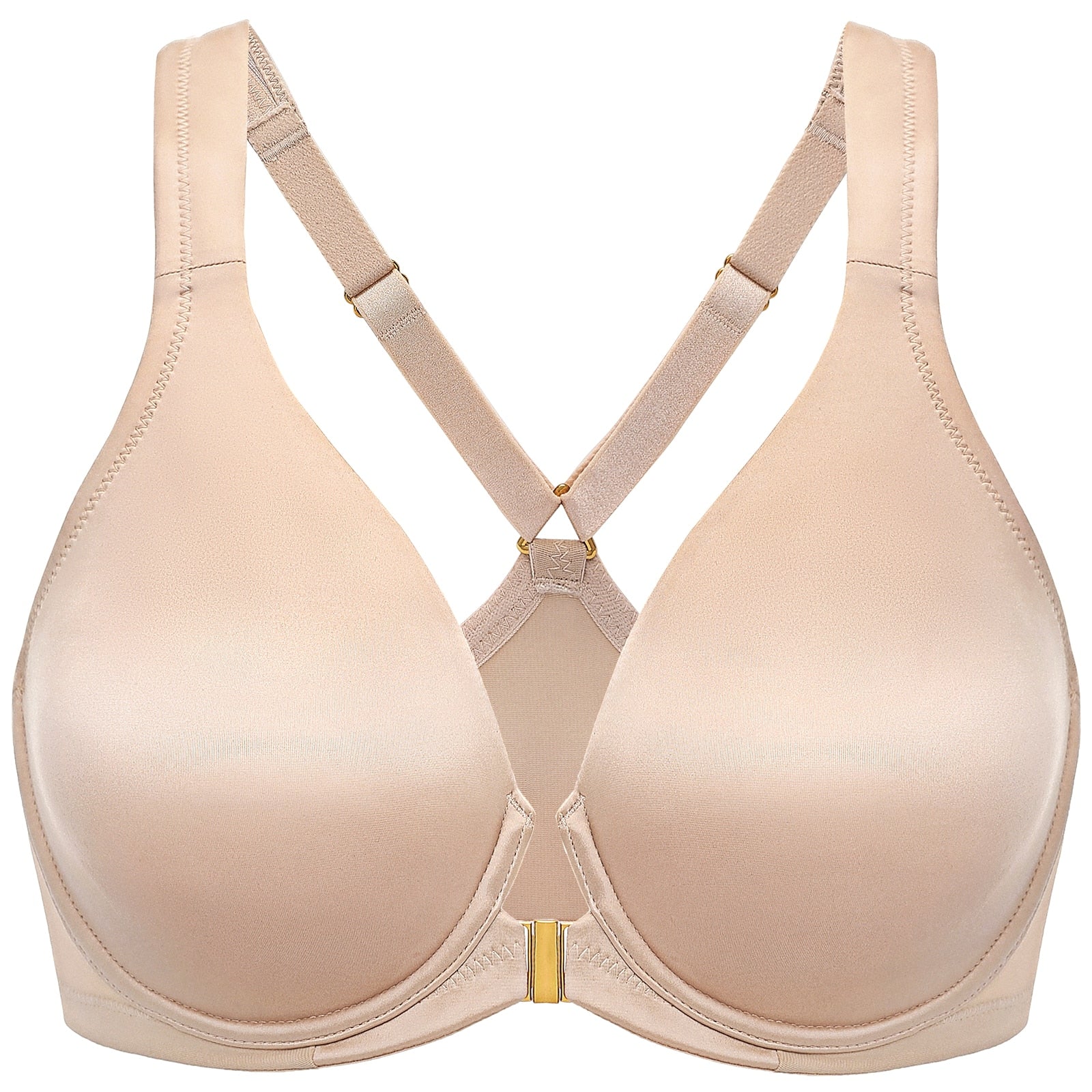 SS Online Trading - SSHK Shop - Plus size front closure seamless underwired bra (34C-44G)