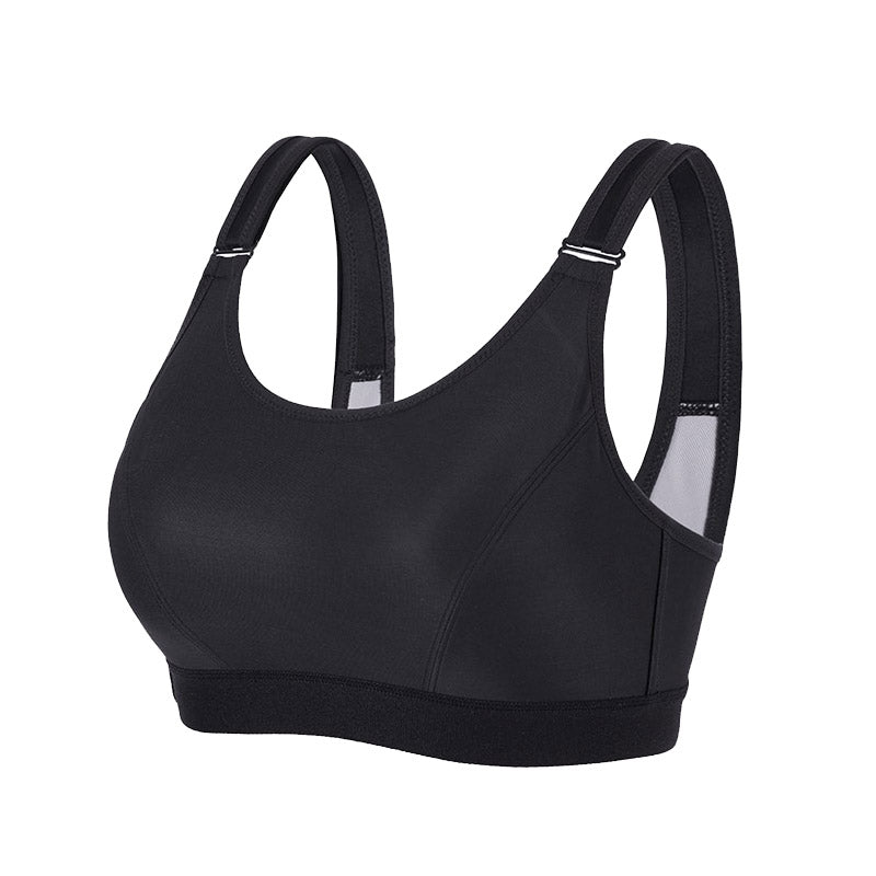 Front adjustable wireless full cup sports bra (size 34/75-46/105, B-G)