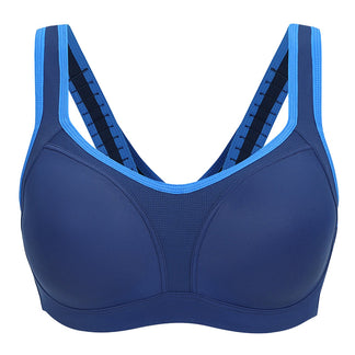 High impact padded step adjustable underwired sports bra (size 32-40 ...