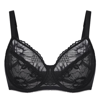 SS Online Trading - SSHK Shop - Plus size underwired full cup lace bra (Size 32C - 44G)